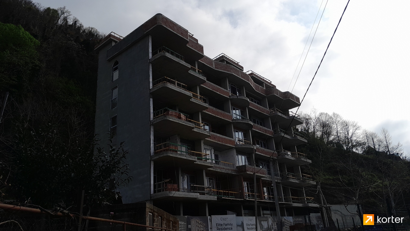 მშენებლობის პროცესი Elite Family Residence - რაკურსი 4, აპრილი 2024