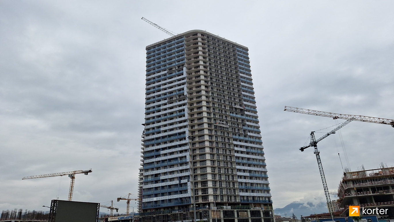 Construction progress Bagrationi Residence Batumi - Spot 4, апрель 2024