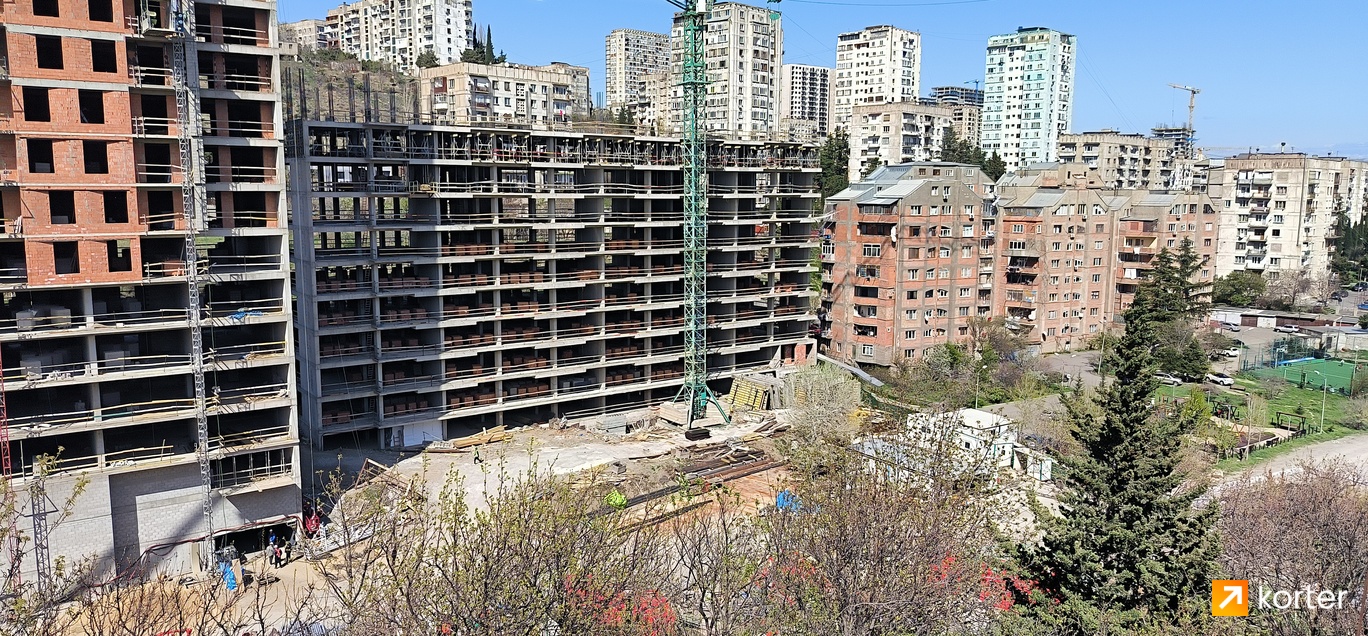 Construction progress Sphera Nutsubidze - Spot 2, April 2024