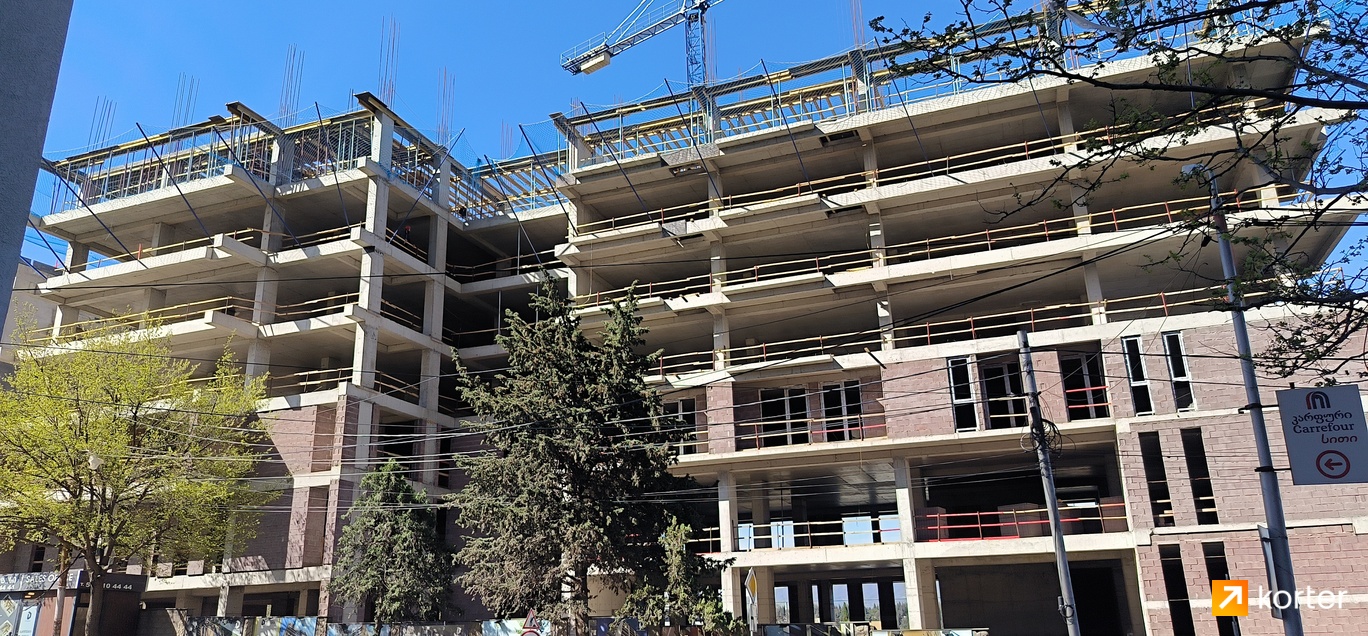 Construction progress Vashlijvari Residence - Spot 1, აპრილი 2024