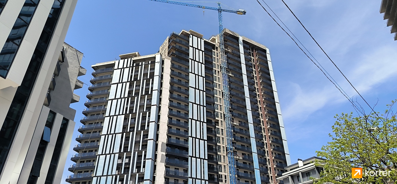 Construction progress Vake Parkside Residence - Spot 2, April 2024