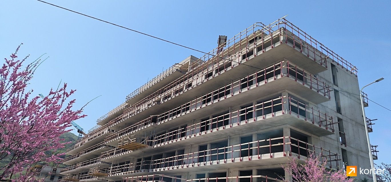 Construction progress Krtsanisi Resort Residence - Spot 12, апрель 2024