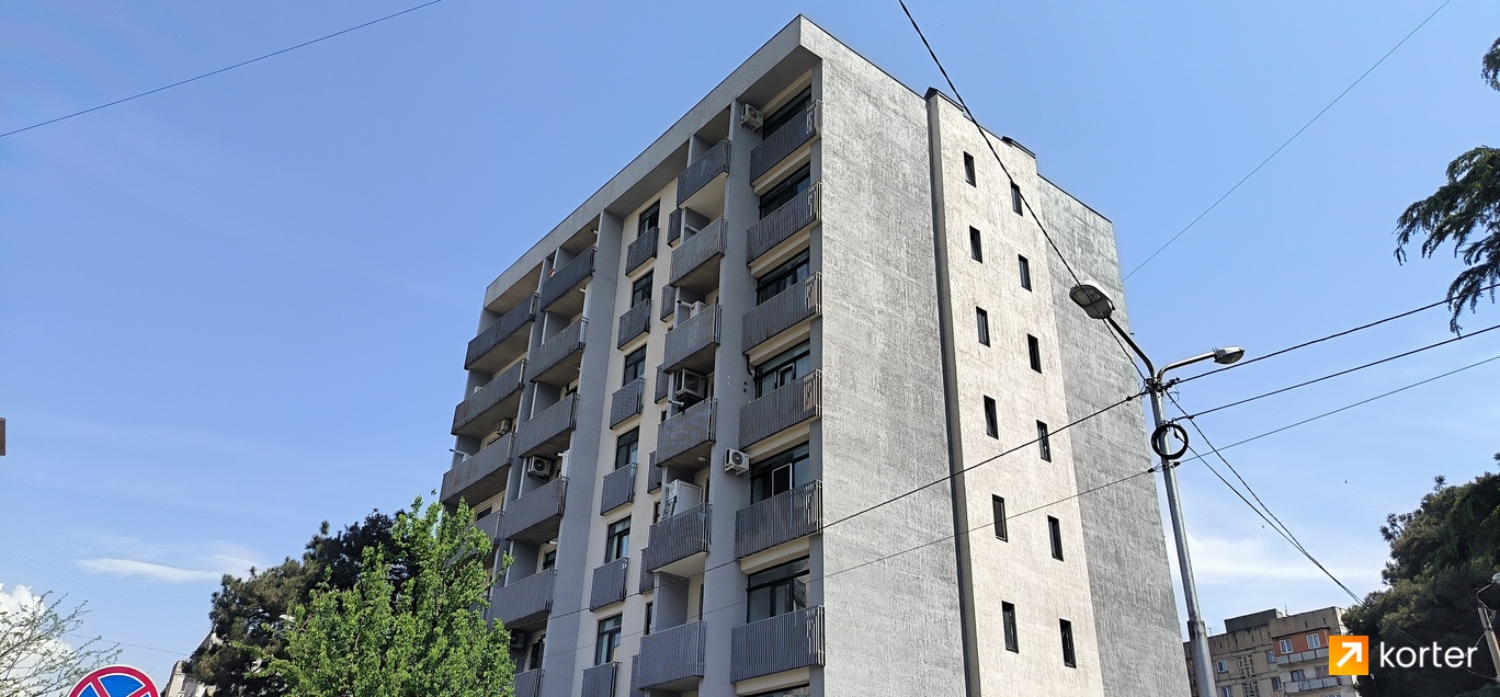 მშენებლობის პროცესი Geobulinvest House - რაკურსი 1, აპრილი 2024