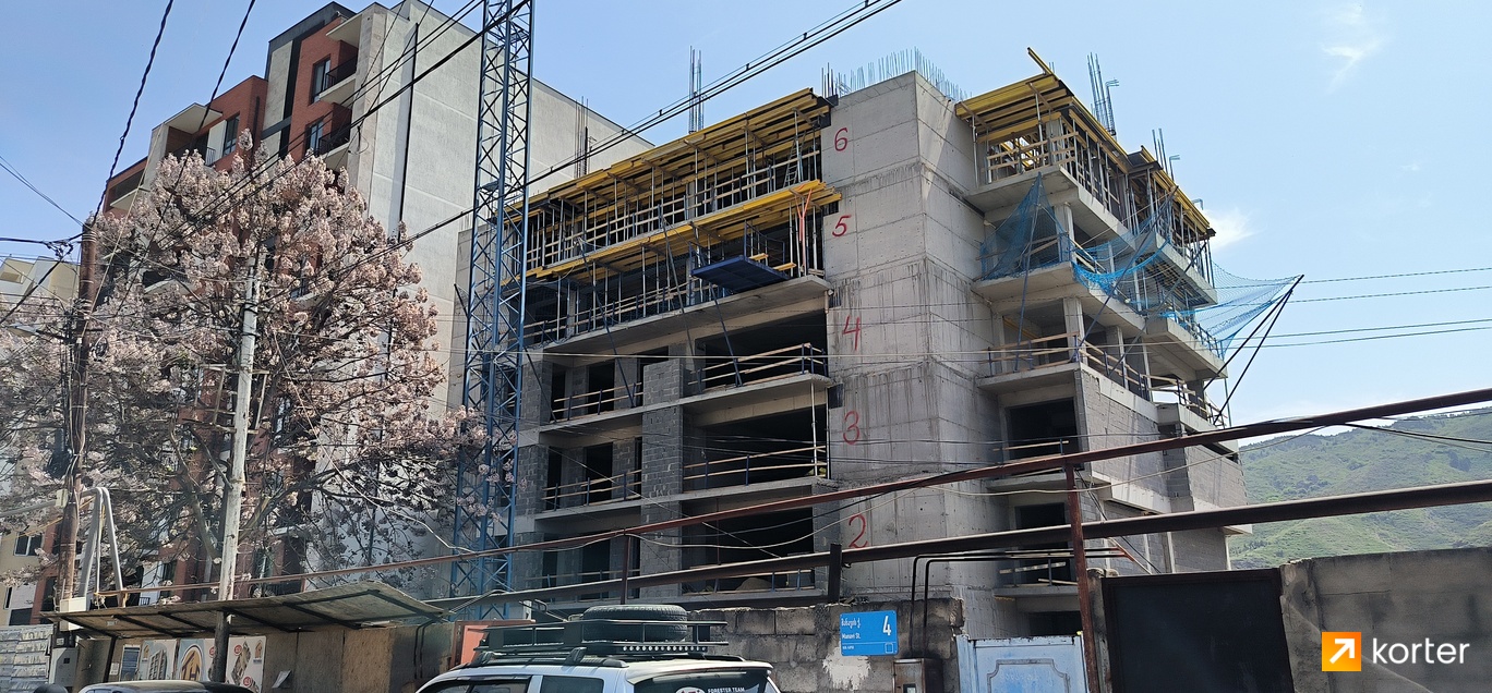 მშენებლობის პროცესი House Manavi - რაკურსი 1, апрель 2024