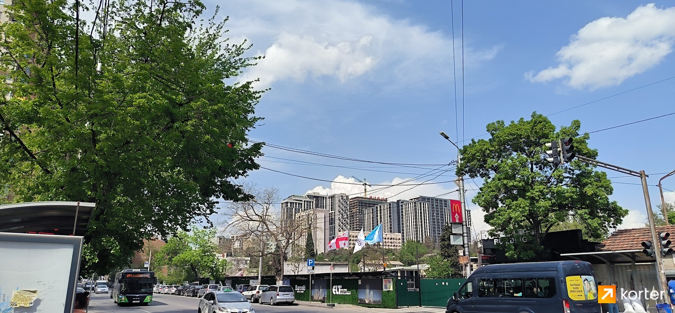 მშენებლობის პროცესი Barcelo Tbilisi - რაკურსი 1, April 2024