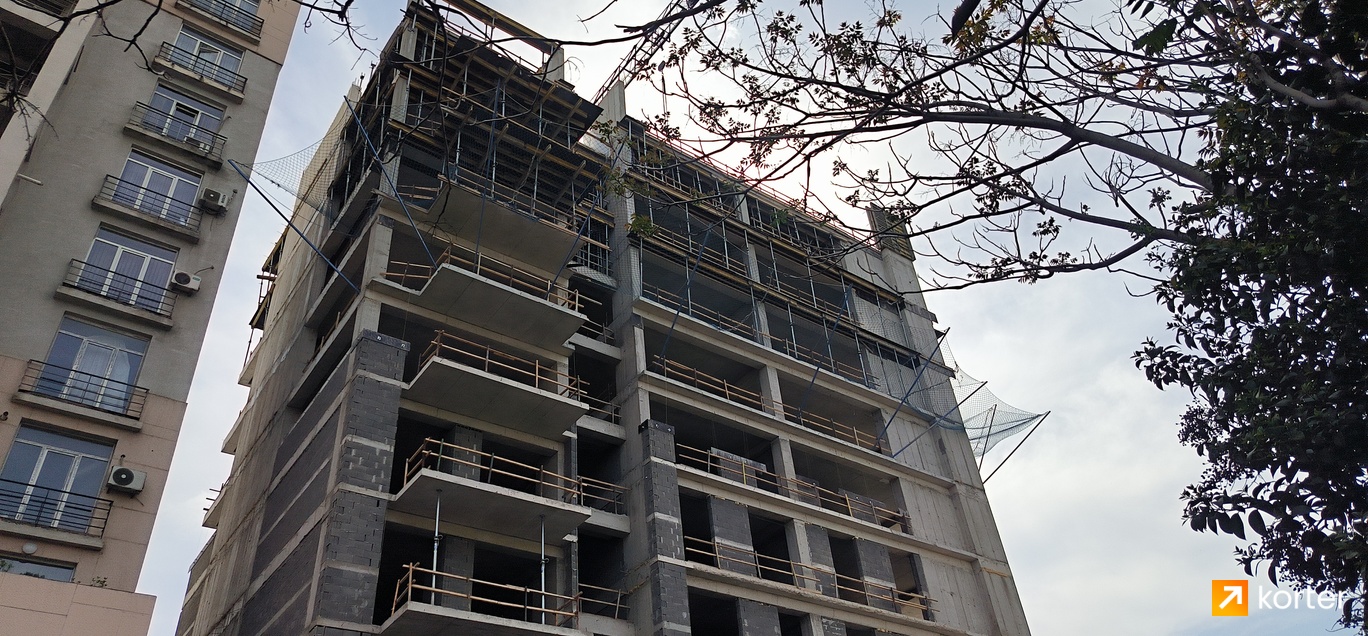 Construction progress City Home Avlabari - Spot 2, April 2024