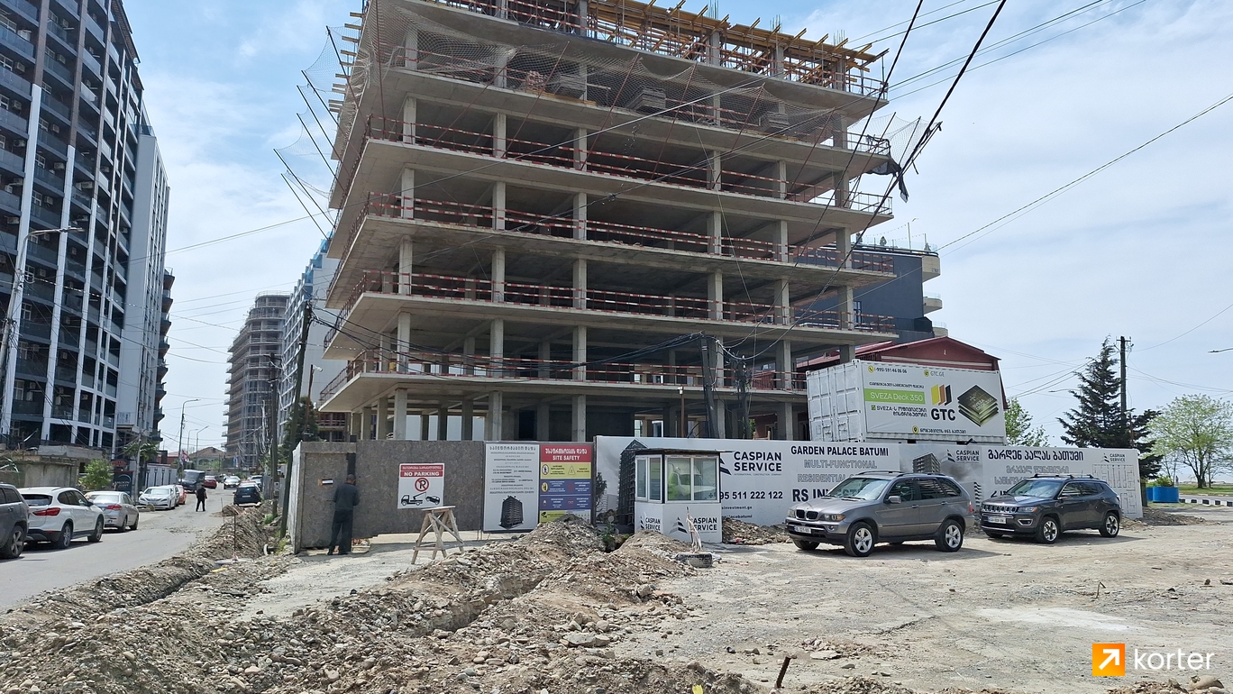 Construction progress Garden Palace Batumi - Spot 1, April 2024