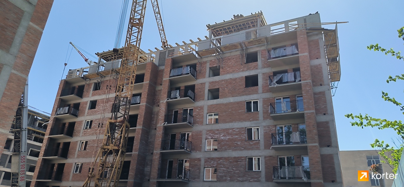 მშენებლობის პროცესი Samgori House - რაკურსი 3, აპრილი 2024