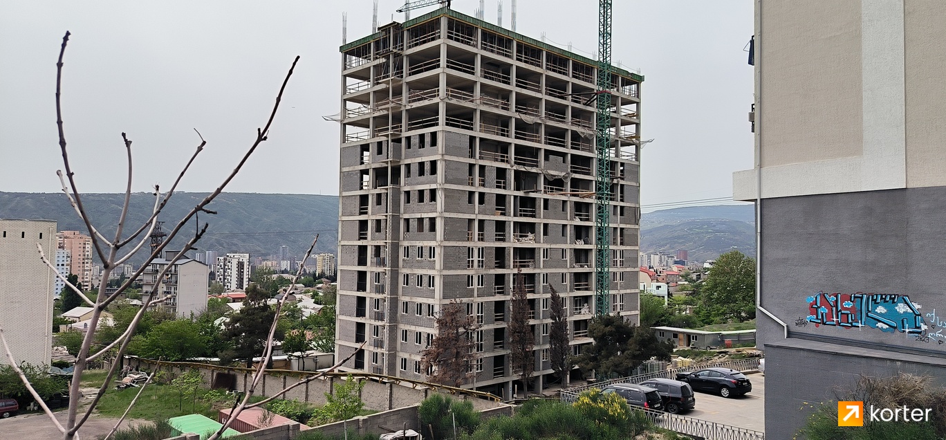 მშენებლობის პროცესი Vazisubani Garden Residence - რაკურსი 3, апрель 2024