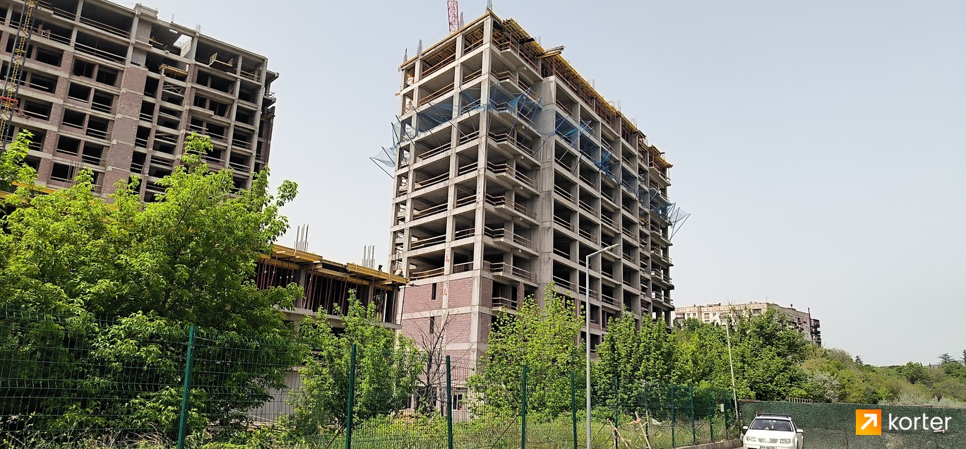 Construction progress Modern City Dighomi - Spot 4, აპრილი 2024