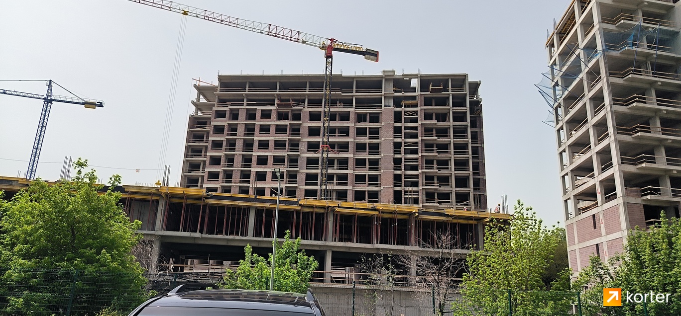 Construction progress Modern City Dighomi - Spot 1, აპრილი 2024