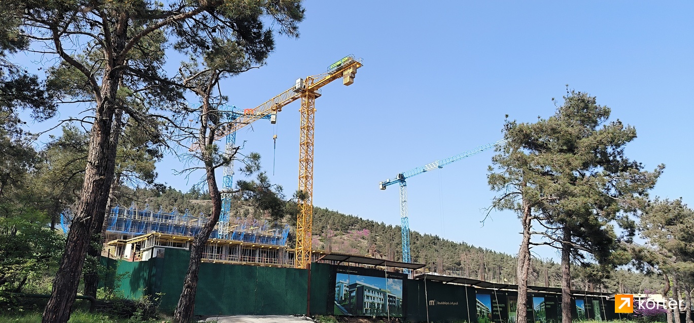 Construction progress m² Mtatsminda Park - Spot 2, April 2024