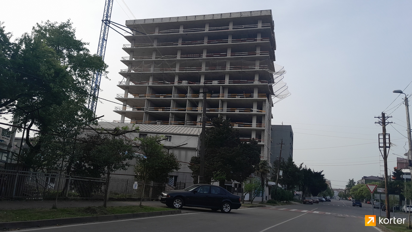 მშენებლობის პროცესი Kobuleti Residence - რაკურსი 3, აპრილი 2024