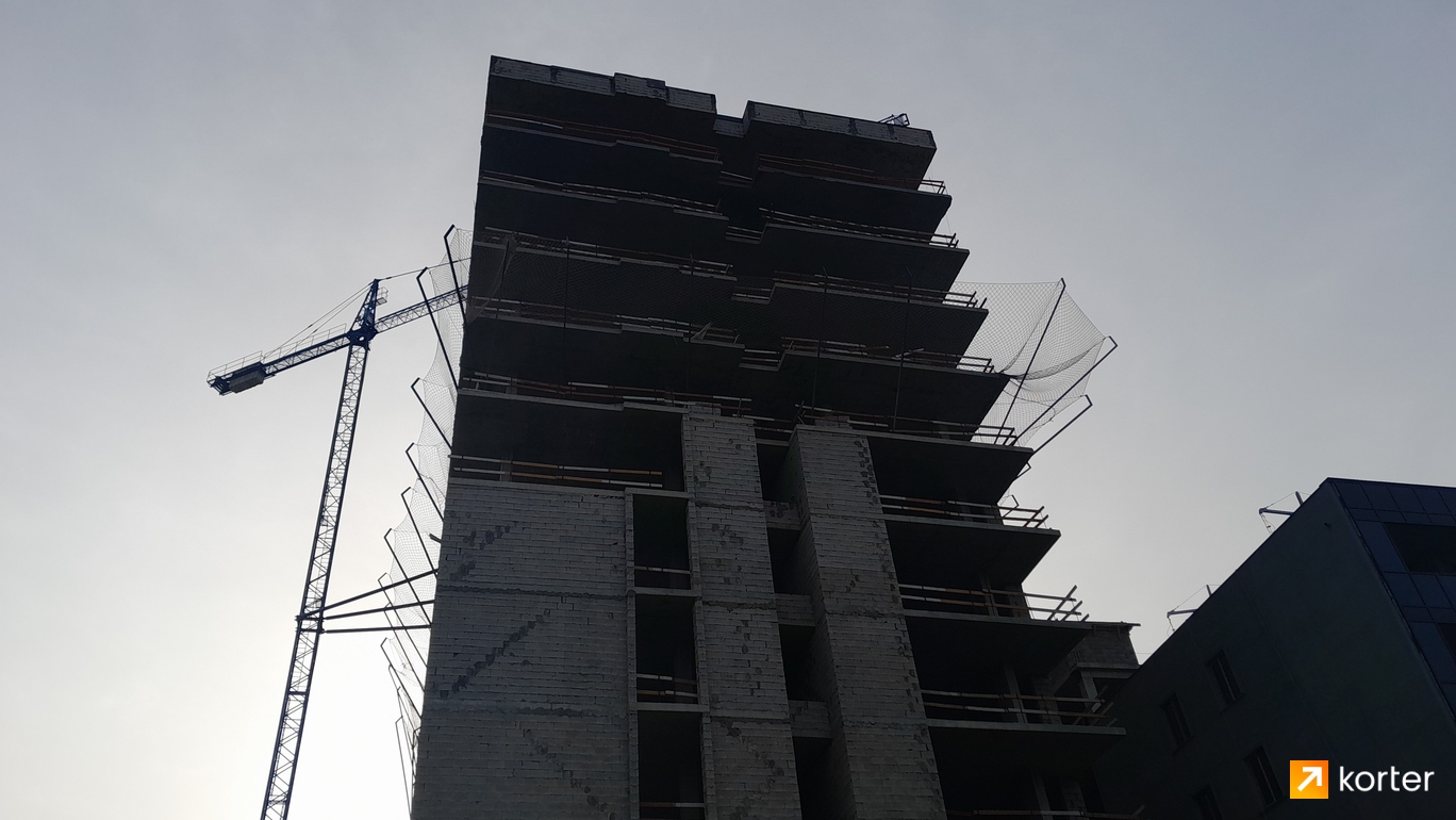 მშენებლობის პროცესი Kobuleti Residence - რაკურსი 2, აპრილი 2024