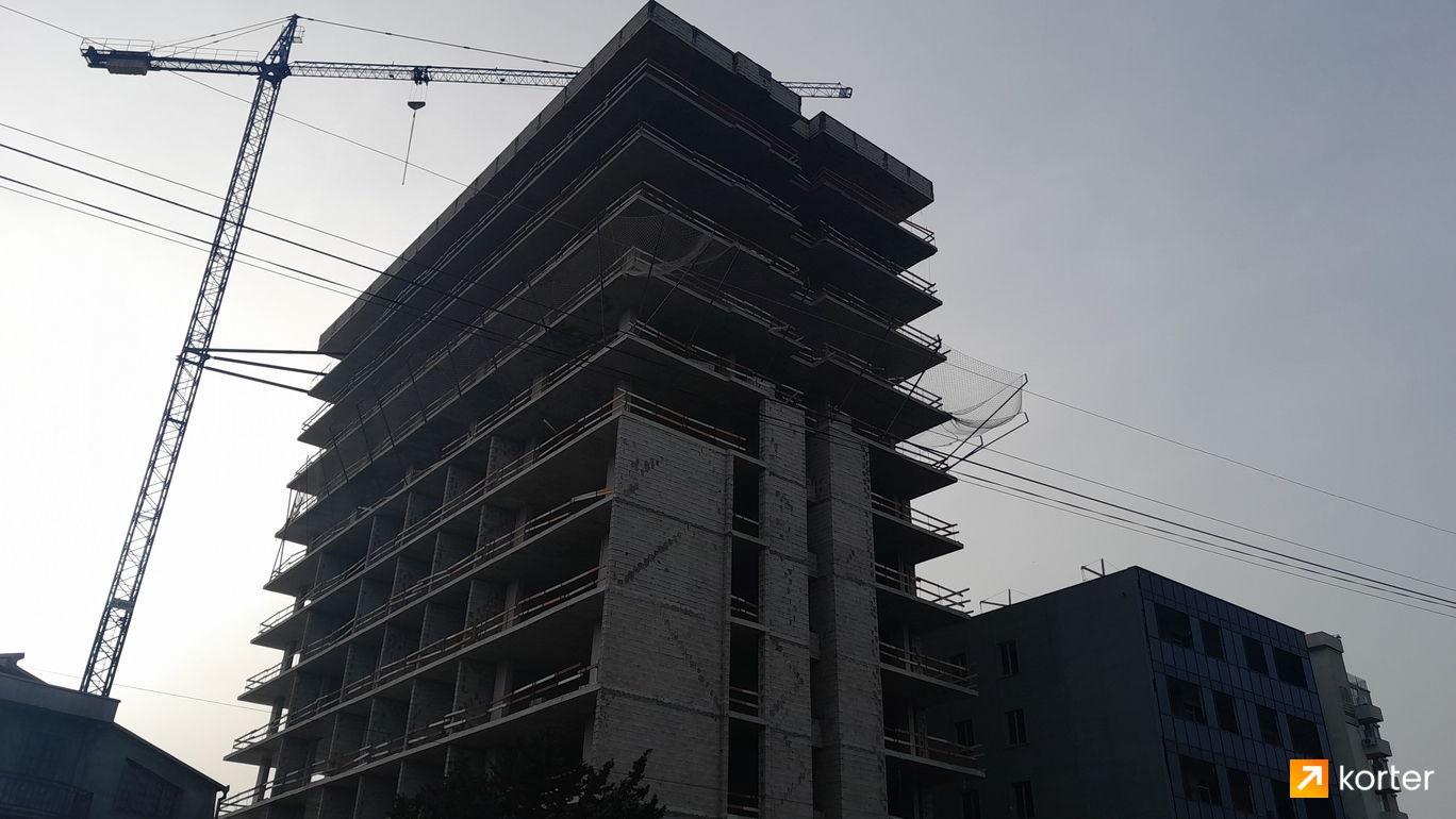 მშენებლობის პროცესი Kobuleti Residence - რაკურსი 1, აპრილი 2024