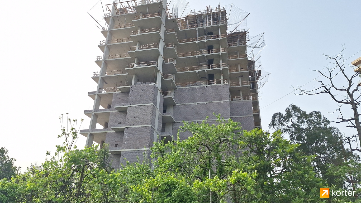 Construction progress Dream Residence Chakvi - Spot 3, April 2024