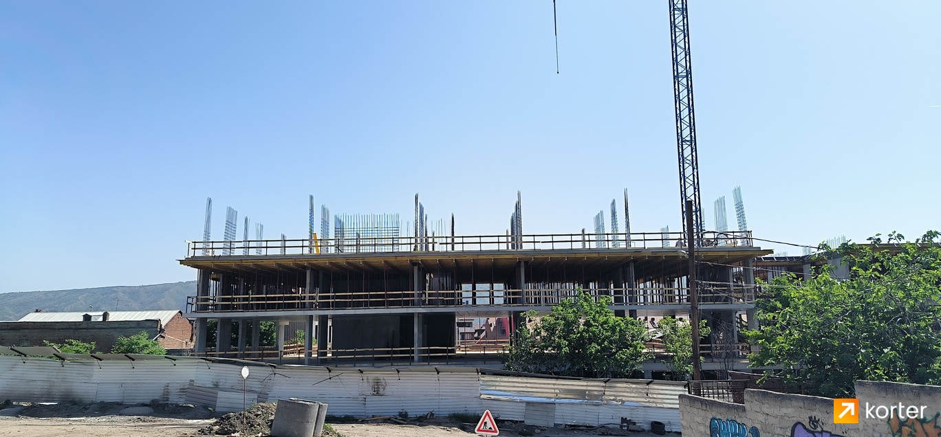 მშენებლობის პროცესი Avlabari Residence 2 - რაკურსი 1, აპრილი 2024