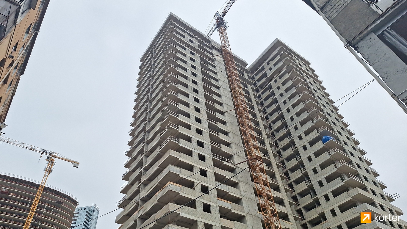 Construction progress Arcon Batumi Residence - Spot 1, апрель 2024