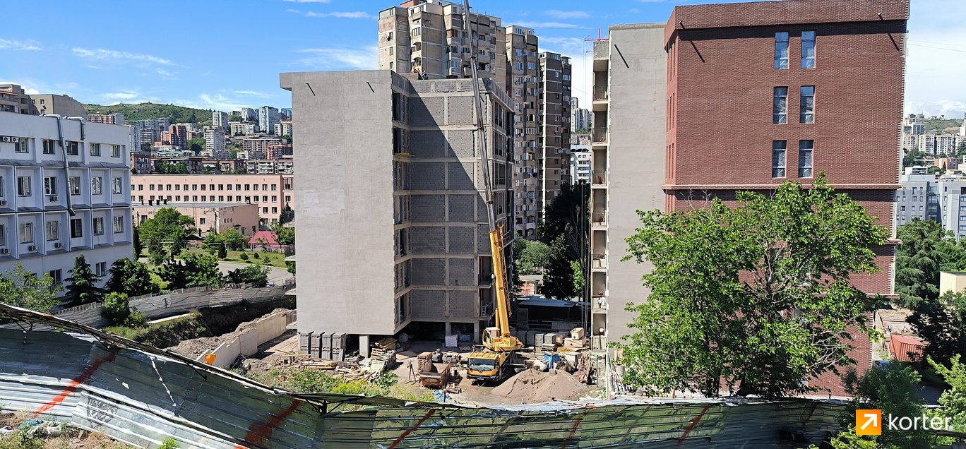 მშენებლობის პროცესი Balavari on Kavtaradze - რაკურსი 2, май 2024