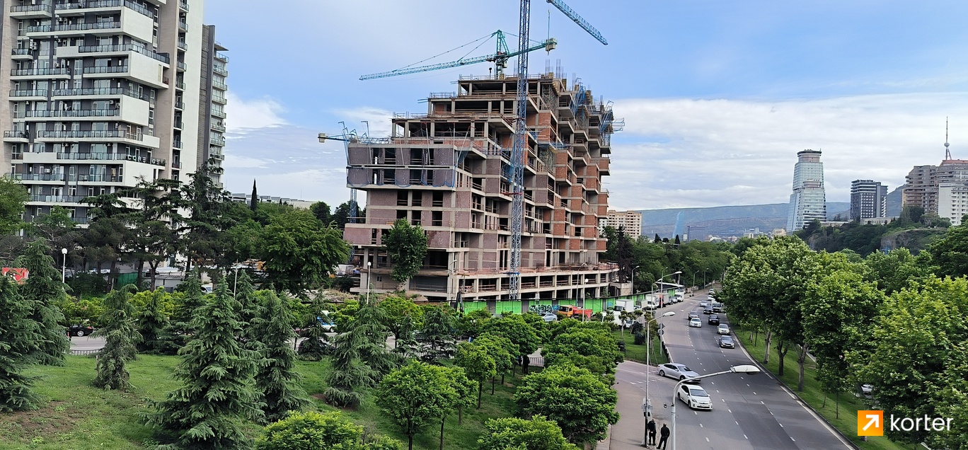 მშენებლობის პროცესი Tbilisi Terrace - რაკურსი 3, მაისი 2024