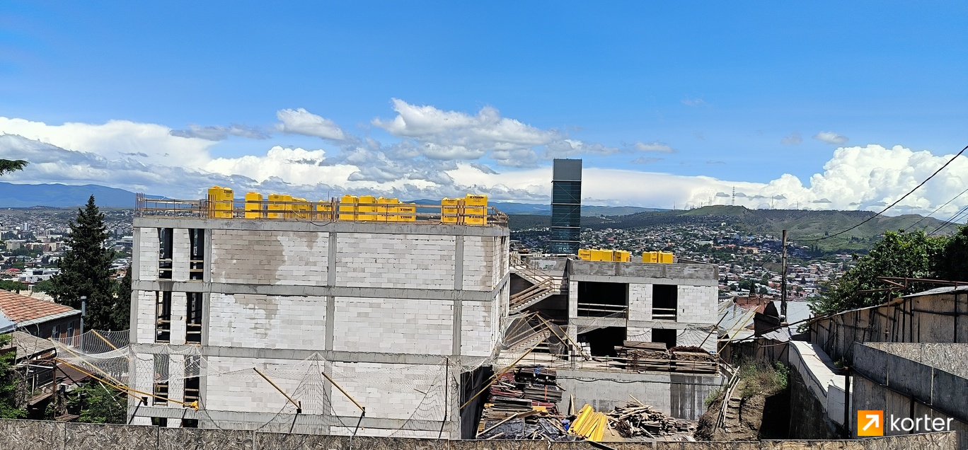 მშენებლობის პროცესი Mtatsminda Panorama - რაკურსი 2, მაისი 2024