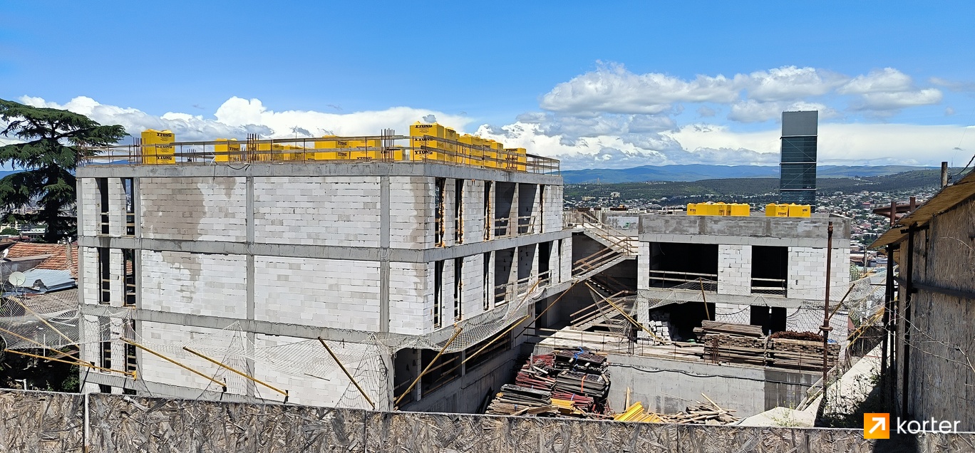 მშენებლობის პროცესი Mtatsminda Panorama - რაკურსი 1, მაისი 2024