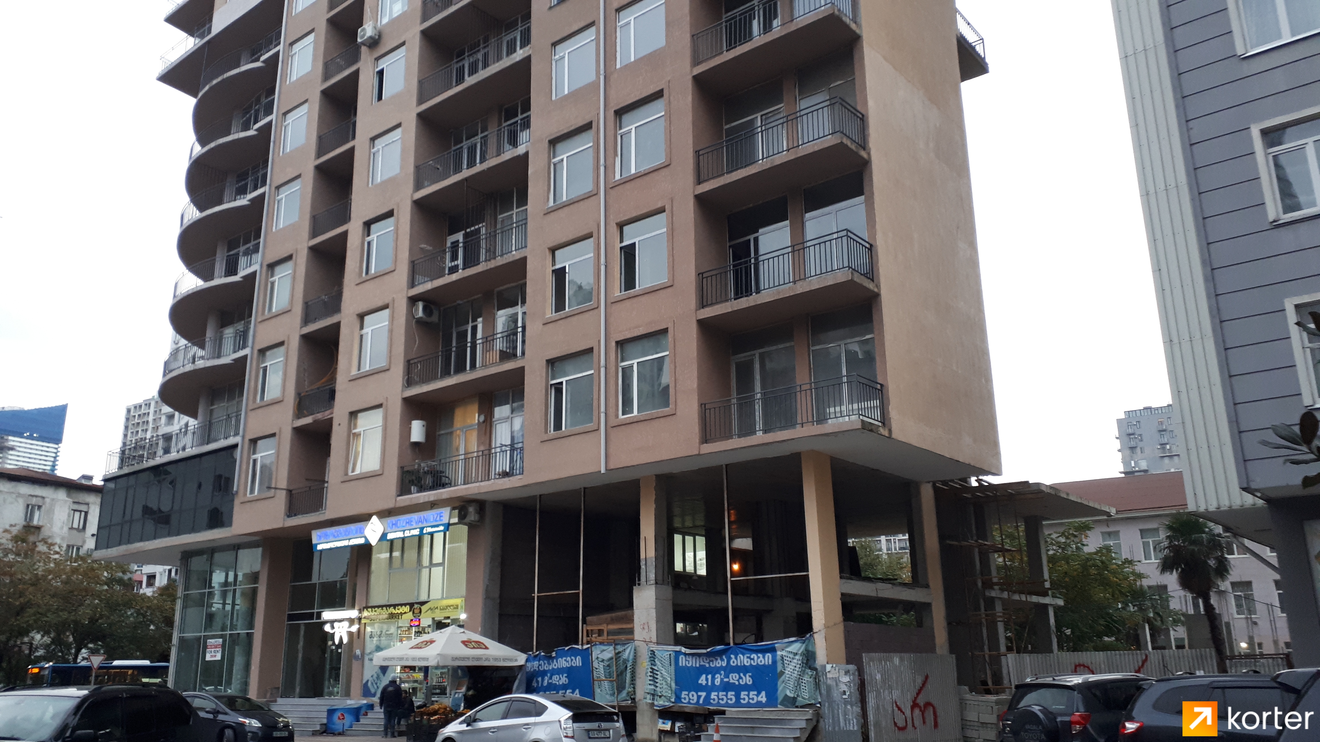 მშენებლობის პროცესი House on Gorgasali and Javakhishvili - რაკურსი 6, ოქტომბერი 2021