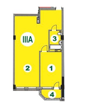 Планировка 2-комнатные квартиры, 75.9 m2 в ЖК Дом на Скрябина, в г. Бишкека