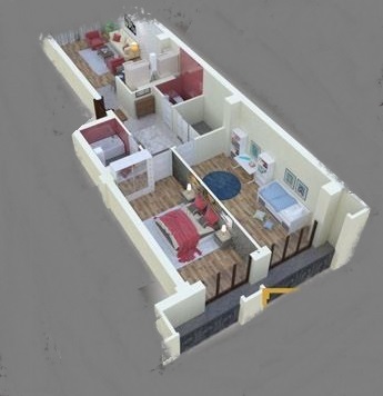 Планировка 3-комнатные квартиры, 100.31 m2 в ЖК Эркиндик, в г. Бишкека
