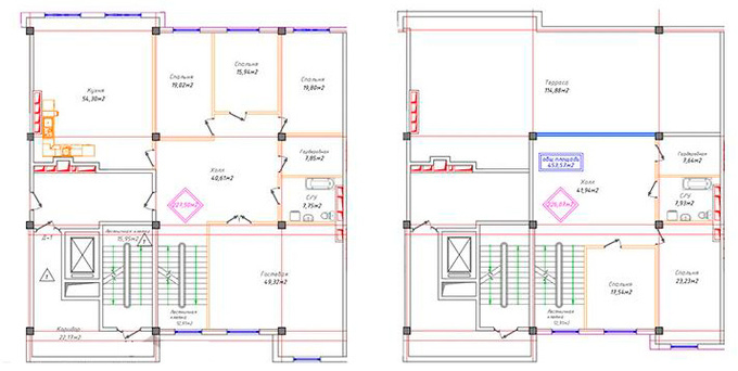 Планировка 4-комнатные квартиры, 453.37 m2 в ЖК Premium Plaza, в г. Актау