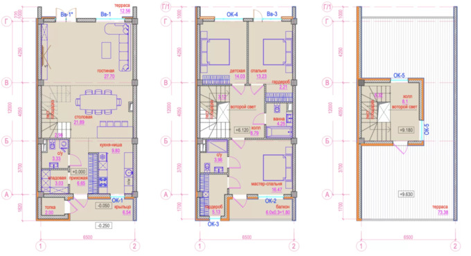 Планировка Таунхаусы квартиры, 171.02 m2 в КГ Besagash Village, в г. с. Бесагаш