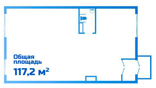 Планировка Студии квартиры, 117.2 m2 в ЖК Vesnovka, в г. Алматы