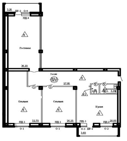 Планировка 3-комнатные квартиры, 162.5 m2 в ЖК Адал, в г. Аксая