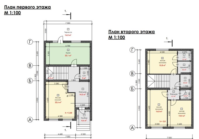 Планировка Таунхаусы квартиры, 155 m2 в Таунхаус Кунгей, в г. Караганды