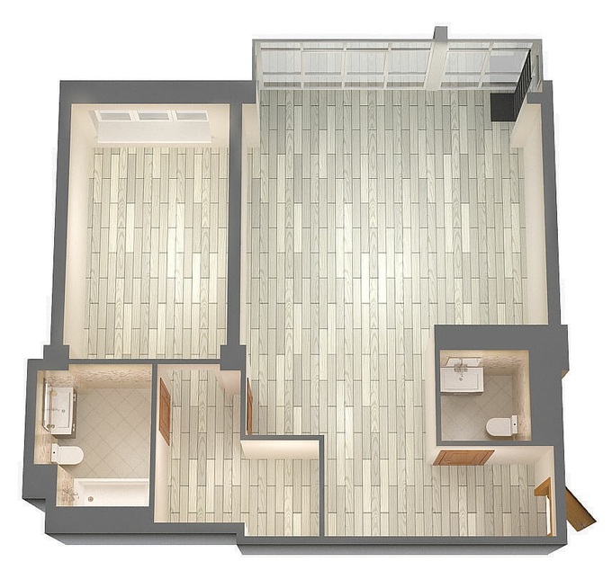 Планировка 2-комнатные квартиры, 79.3 m2 в ЖК Горное солнце, в г. Алматы
