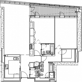 Планировка 3-комнатные квартиры, 127.5 m2 в ЖК Esentai Apartments, в г. Алматы