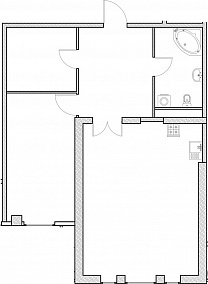 Планировка 2-комнатные квартиры, 98.8 m2 в ЖК Miras Park, в г. Алматы