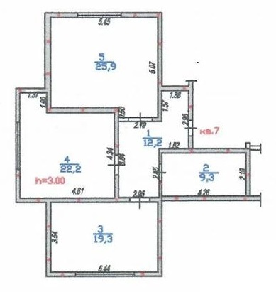 Планировка 2-комнатные квартиры, 88.9 m2 в Клубный дом Алатау, в г. Алматы