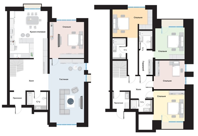 Планировка 5-комнатные квартиры, 253.3 m2 в КД Kings Land Residence, в г. Нур-Султана (Астаны)