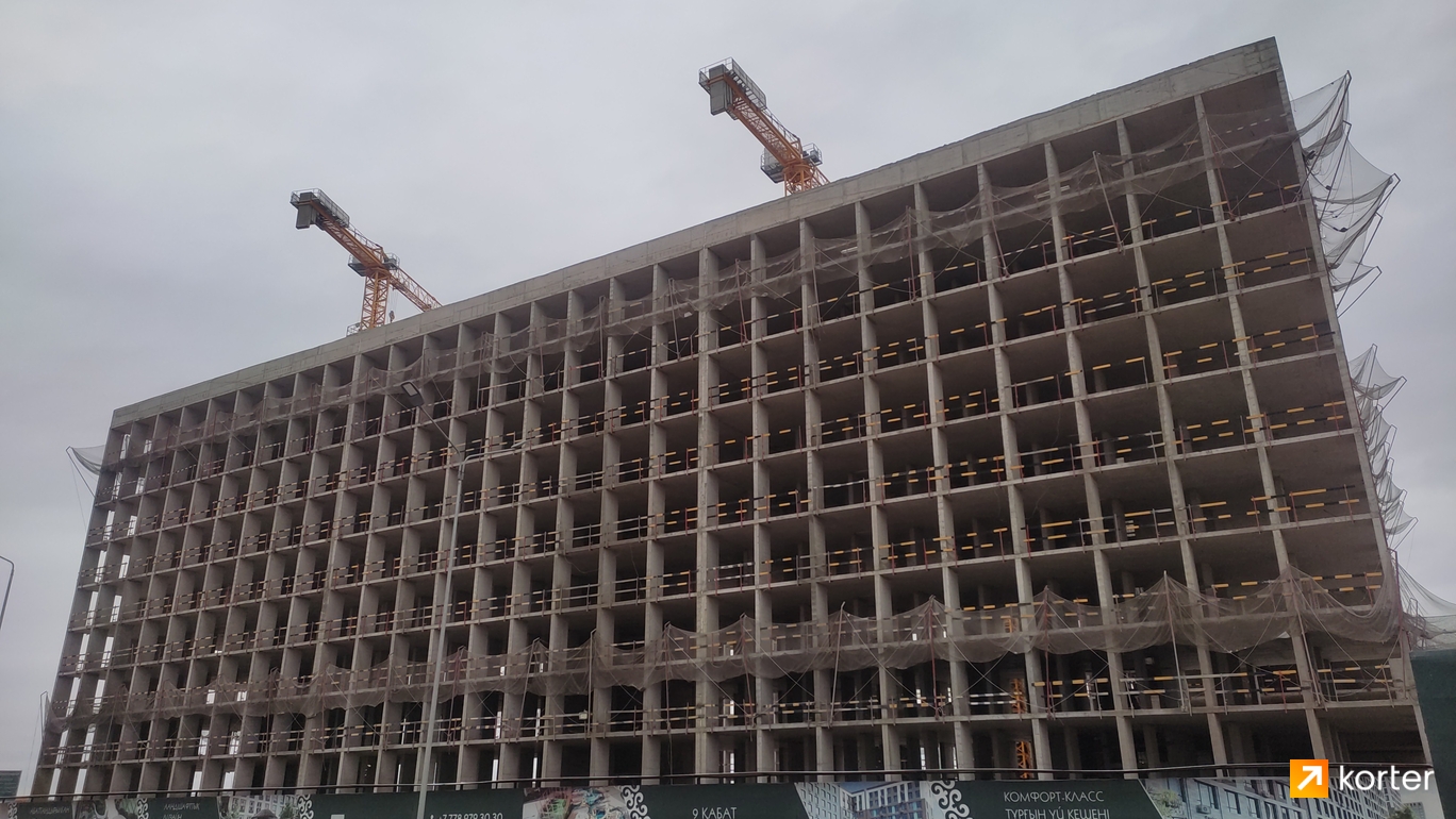 Ход строительства ЖК Gasyr - Ракурс 3, октябрь 2023