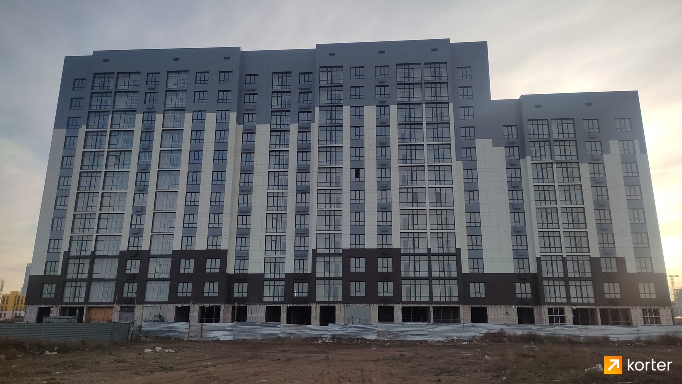 Ход строительства ЖК Shugyla - Ракурс 1, октябрь 2023