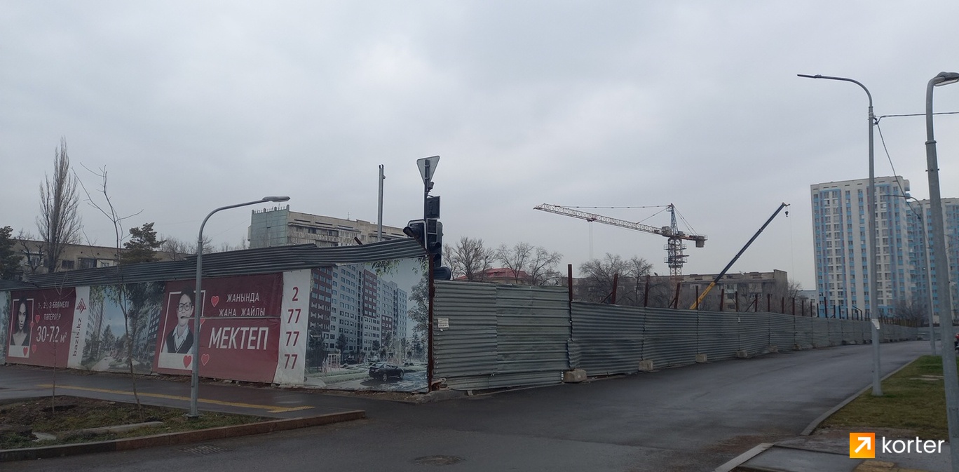 Ход строительства ЖК Auezov City - Ракурс 19, январь 2024