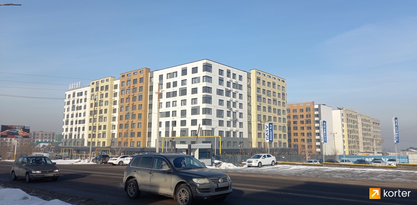 Ход строительства ЖК Hayat Apartments - Ракурс 1, февраль 2024