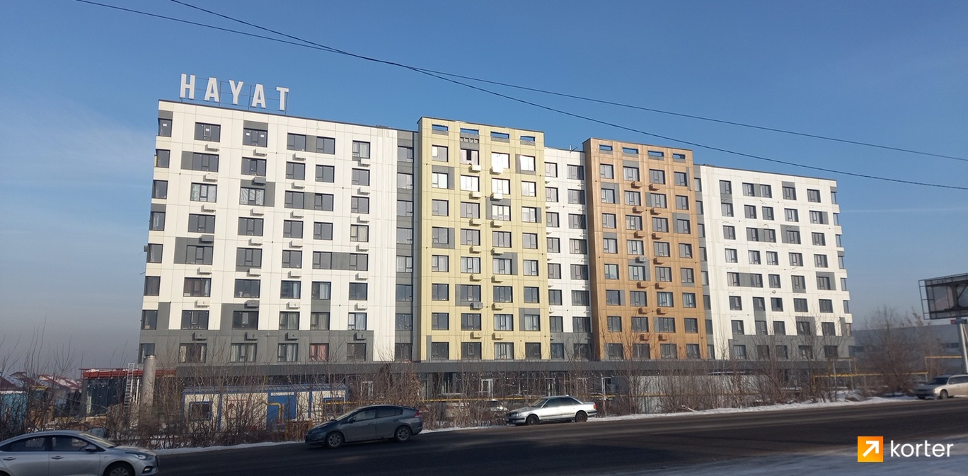 Ход строительства ЖК Hayat Apartments - Ракурс 5, февраль 2024