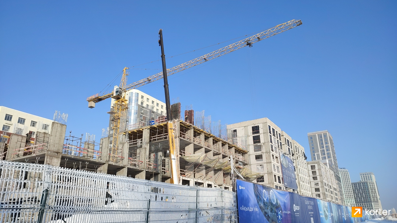 Ход строительства Grand Turan Avenue - Ракурс 4, февраль 2024