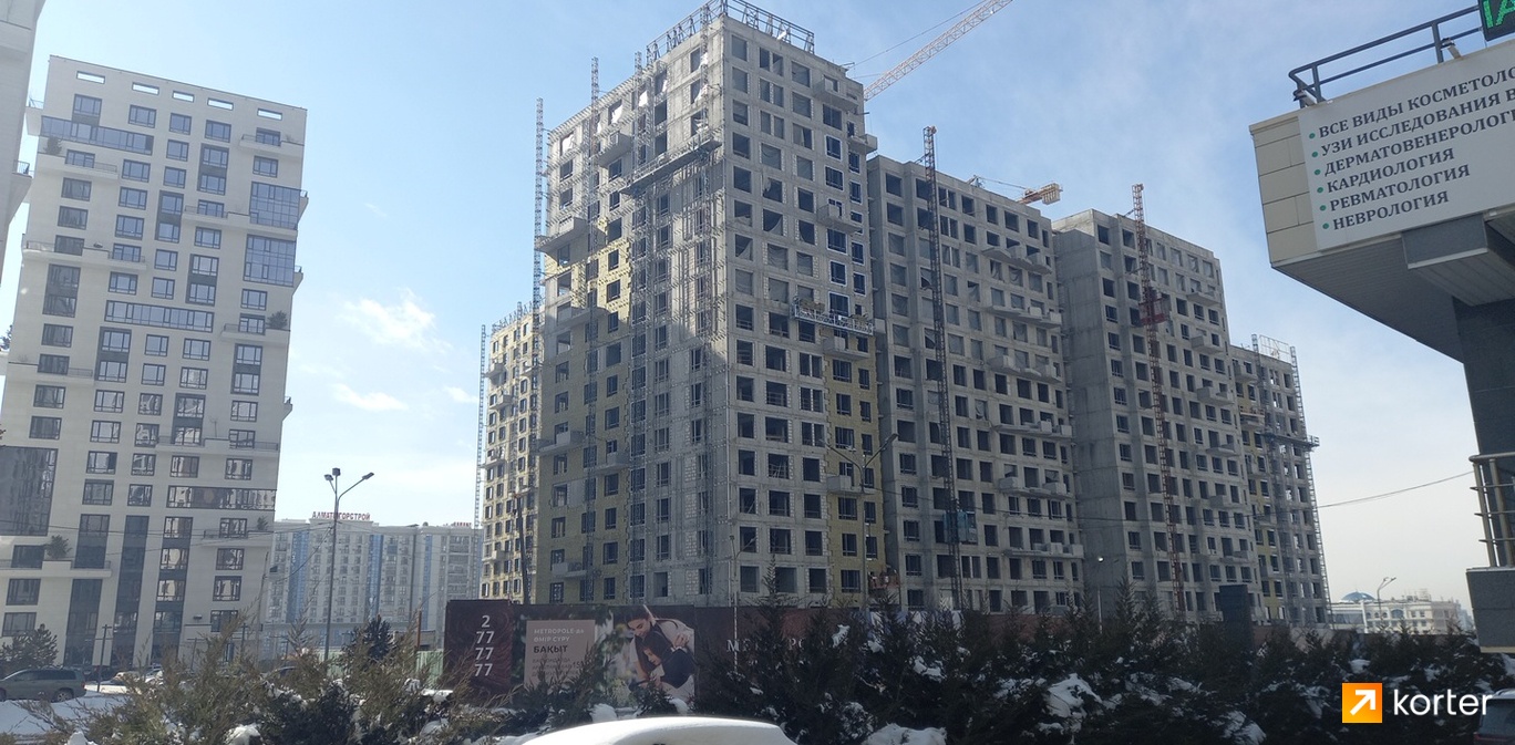 Ход строительства ЖК Metropole - Ракурс 1, февраль 2024
