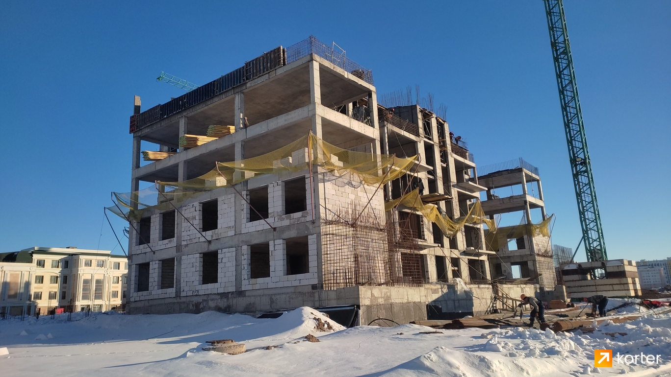 Ход строительства VIP городок Saranda - Ракурс 32, февраль 2024