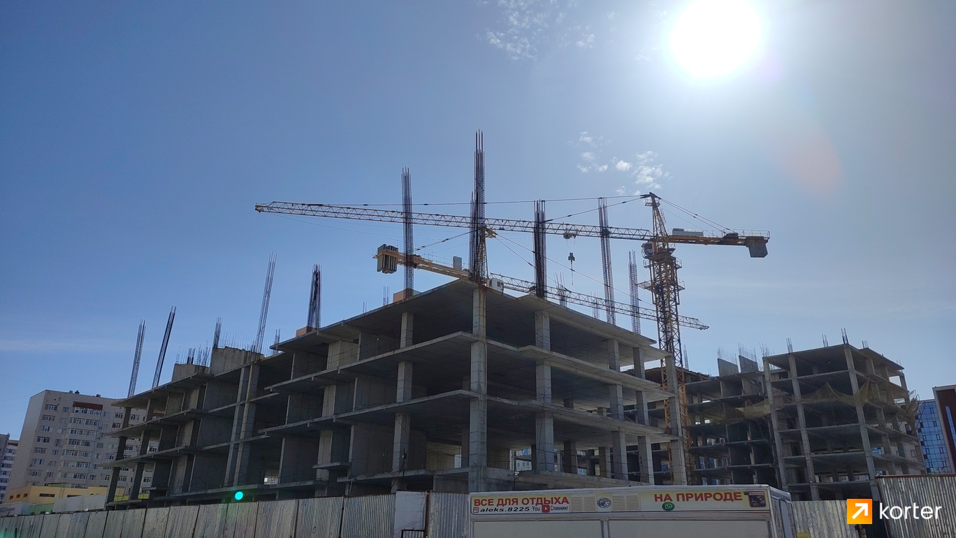 Ход строительства ЖК Шавгар - Ракурс 2, апрель 2024