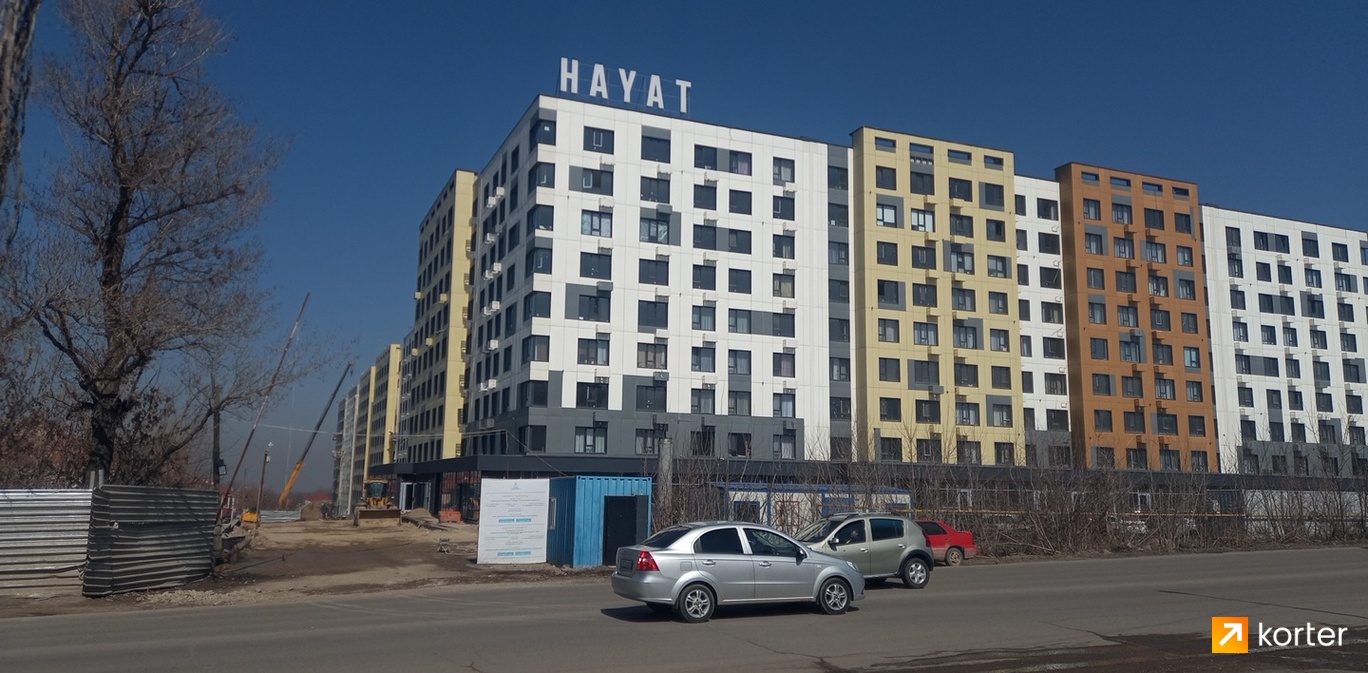 Ход строительства ЖК Hayat Apartments - Ракурс 1, апрель 2024