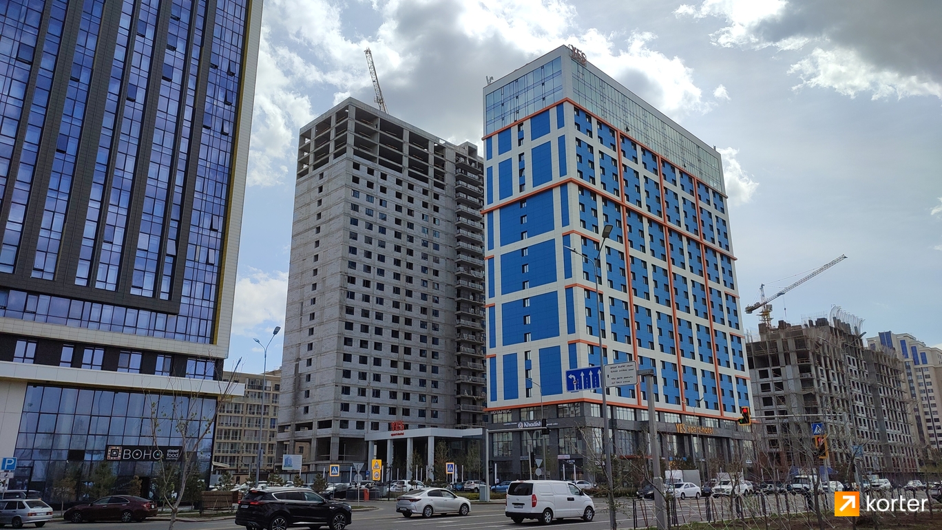 Ход строительства Апарт-отель YE`S Астана - Ракурс 2, май 2024